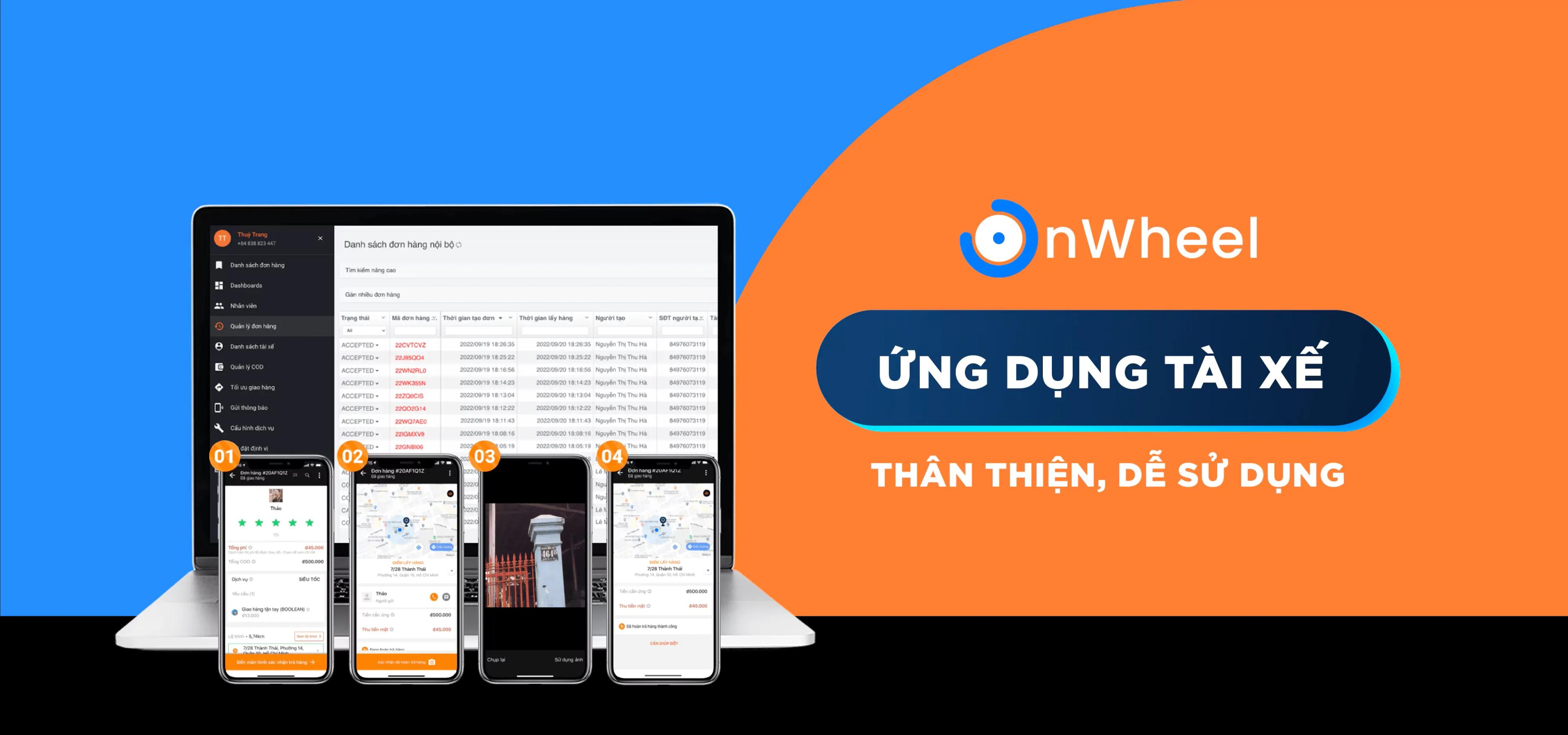 Ứng dụng tài xế thân thiện, dễ sử dụng